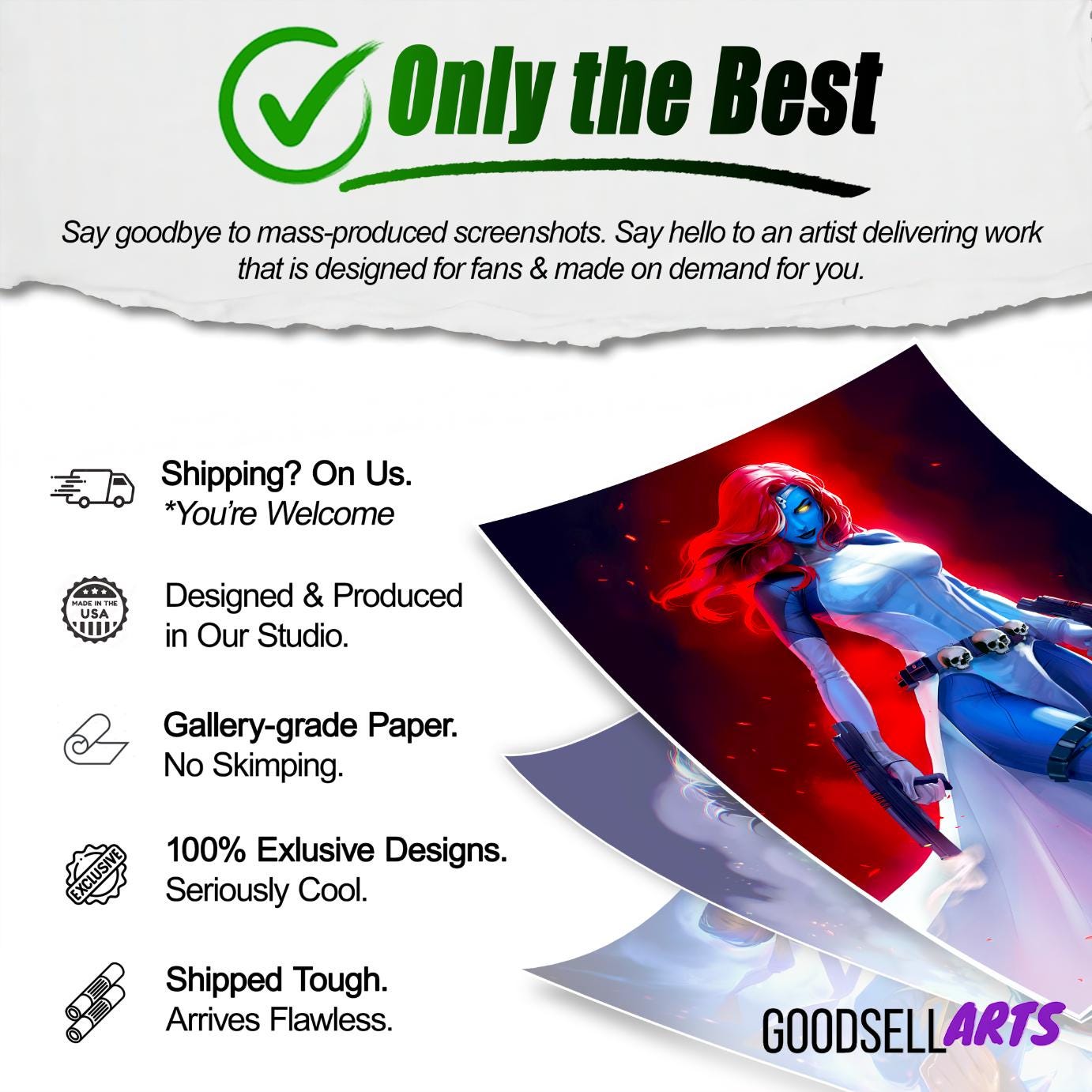 Mystique X-men Poster | X-Men print | Raven Darkholme | Mystique Wall Art  | Marvel X-men Gift