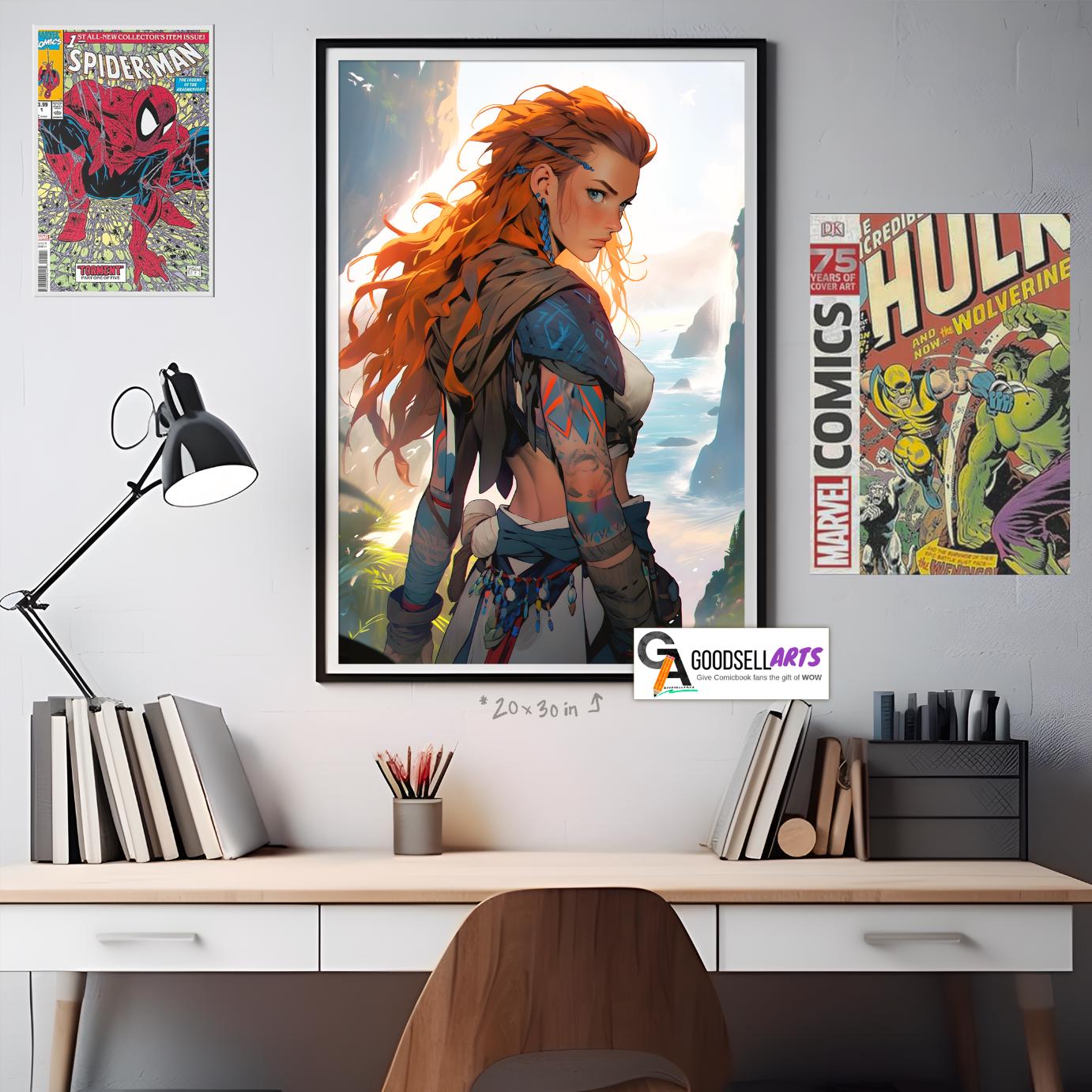 Aloy Poster | Horizon Zero Dawn Poster | Gaming Decor | Forbidden West Poster | Video game poster | Gaming gift | Aloy art print