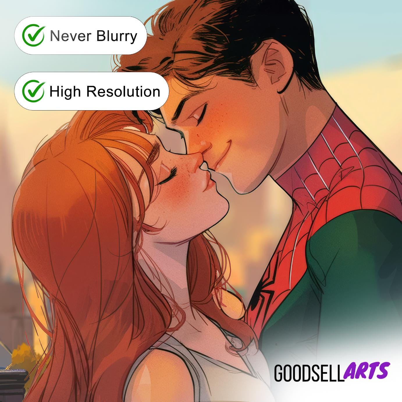 Peter Parker loves Mary Jane poster | Spider-man comic art print, Marvel wall decor, Spiderman Superhero Gift , Mary Jane Watson wall art
