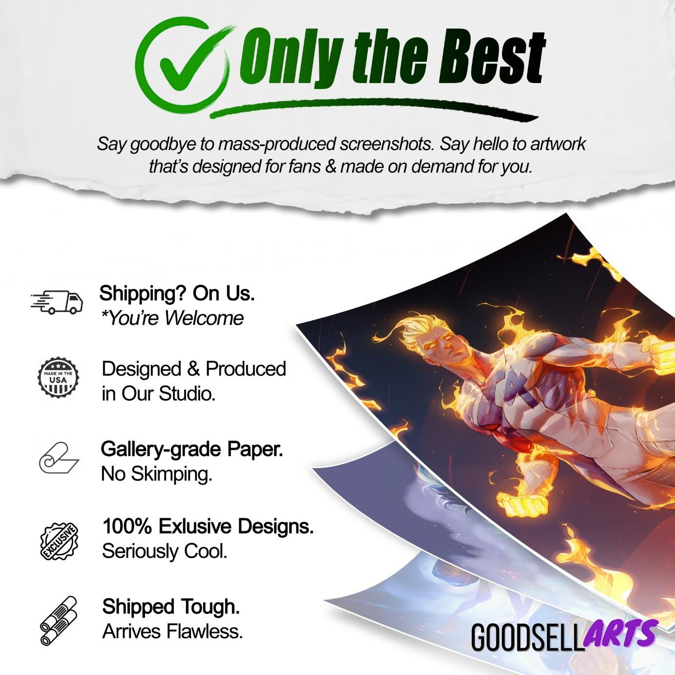Human Torch Fantastic Four poster | Johnny Storm Art Print, Marvel rivals Game Room Decor, Superhero Gamer Wall Art Gift, Comic Geek gift