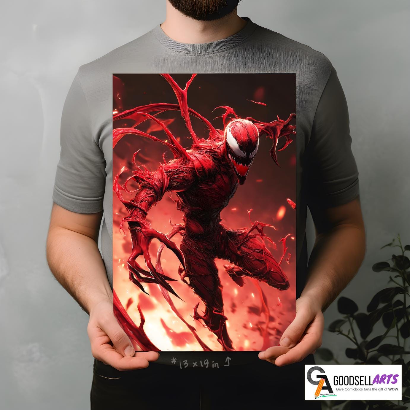 Carnage Poster | Spider-Man Villain Wall Art, Marvel Comic Print, Superhero Room Decor, Gift for him, Venom Carnage wall art, Gamer room