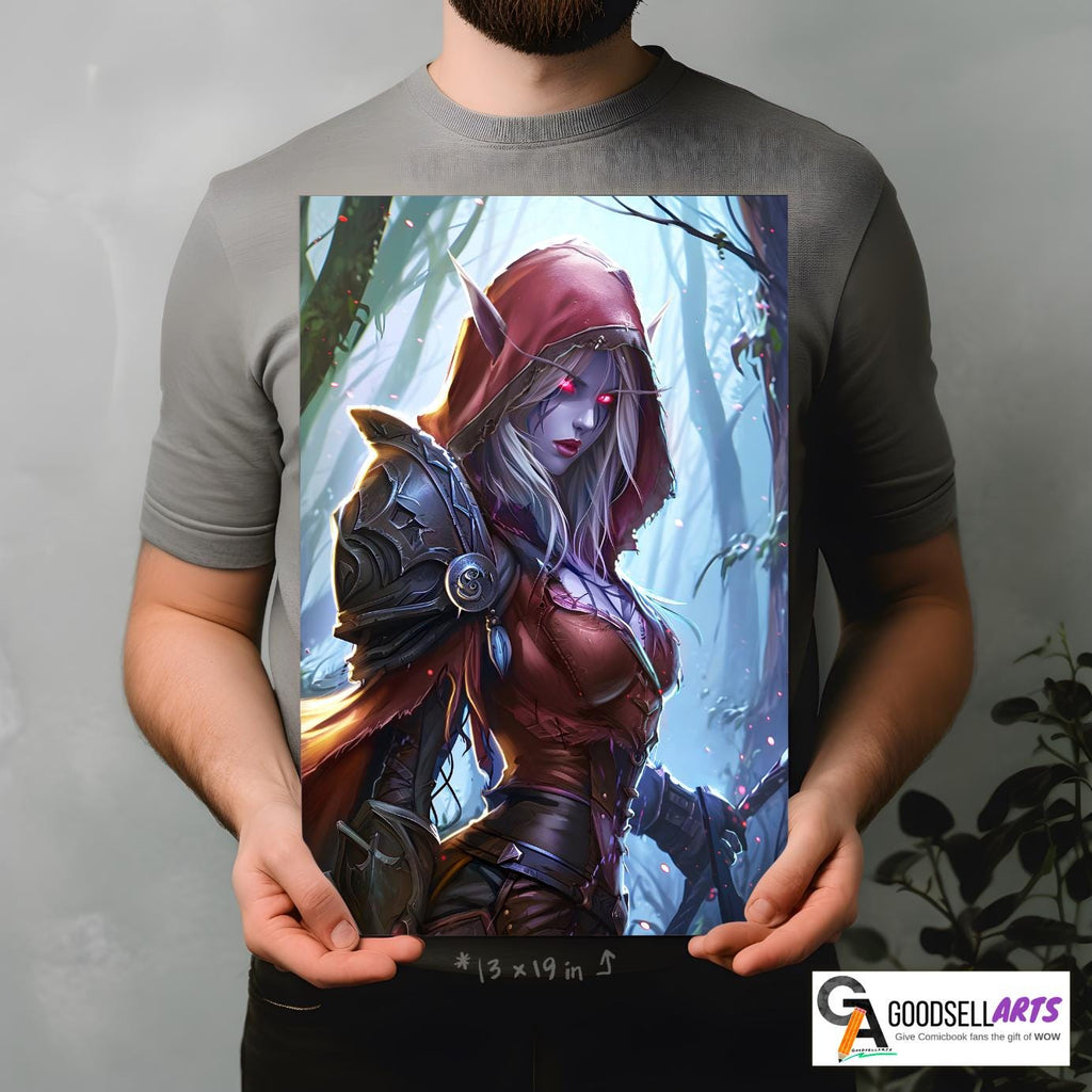 Sylvanas Windrunner Poster | &quot;I have no time for games.&quot; | Video Game Wall Art | Gamer Gifts | Game Room decor | Sylvanas Art Print