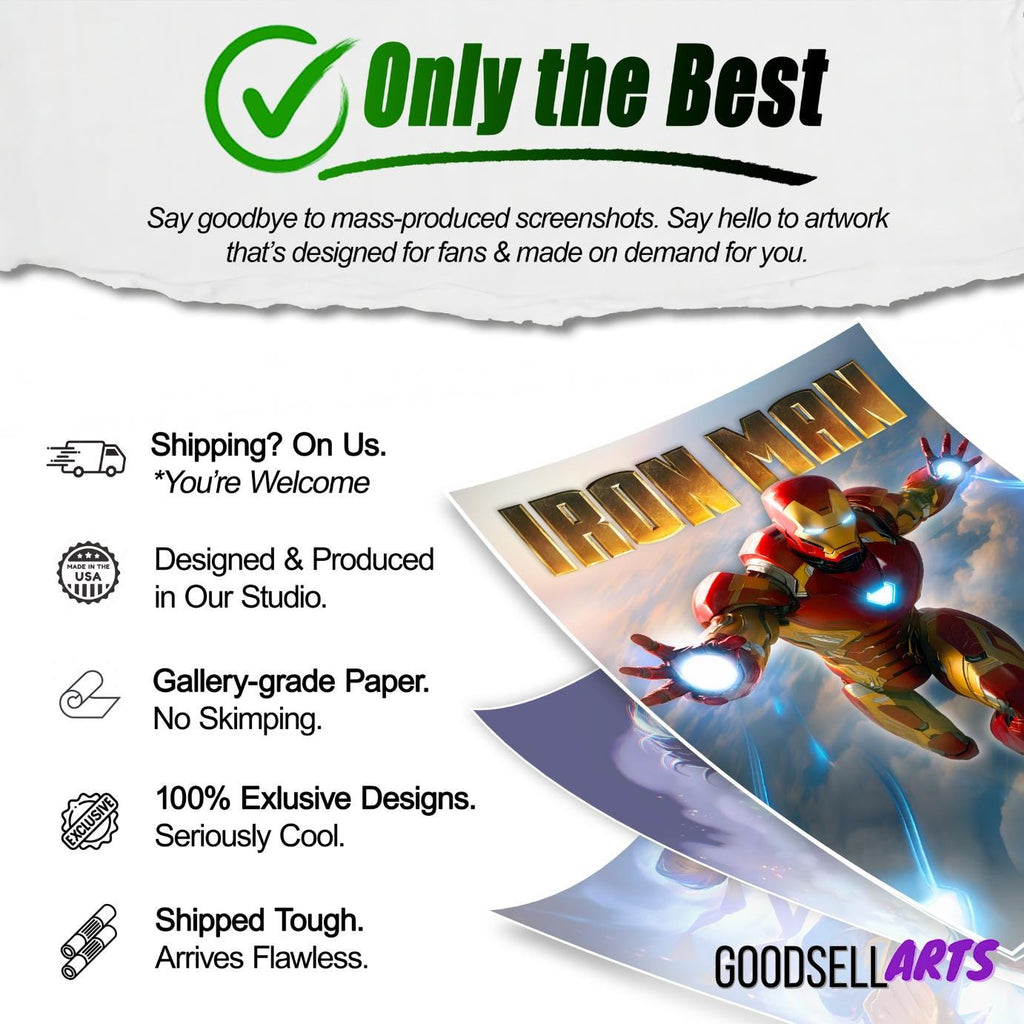 Iron Man Poster Print | Avengers Wall Art, Tony Stark Movie Poster, Marvel Fan Art, Superhero Home Decor, Iron man fan gift, geek room decor