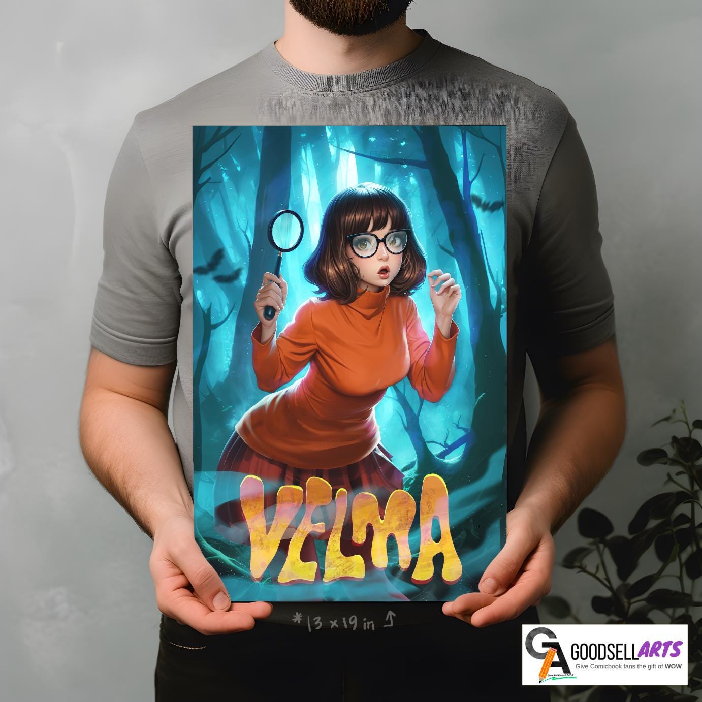 Velma Poster | Velma Cartoon Art print  | TV Show Wall Art | Retro Cartoon poster | Pop culture | 70s 80s cartoons | Velma gift