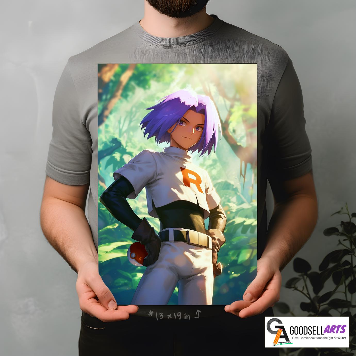 Team Rocket James Poster |  Pokemon game room decor, Pokemon wall art, James Team Rocket art print, Jessie James Pokemon Gift for fan