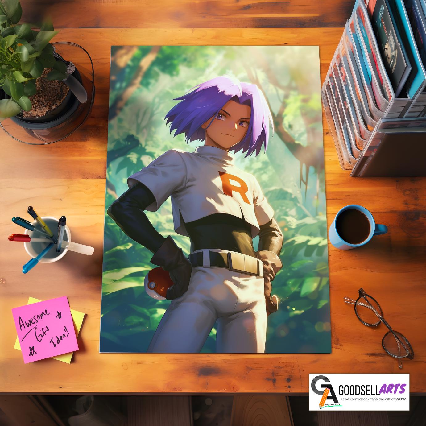 Team Rocket James Poster |  Pokemon game room decor, Pokemon wall art, James Team Rocket art print, Jessie James Pokemon Gift for fan