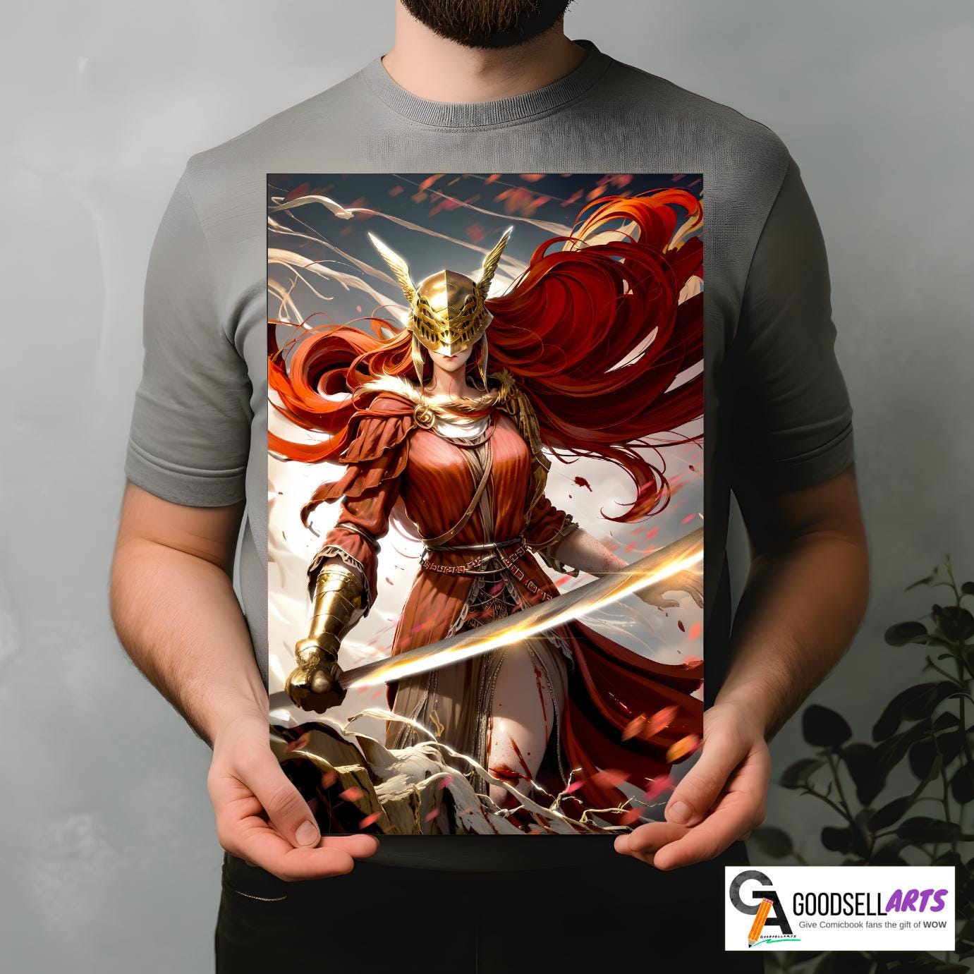Malenia Poster | Elden Ring poster | Malenia art print | Video game art | Malenia wall art | Game room decor | Malenia blade of miquella