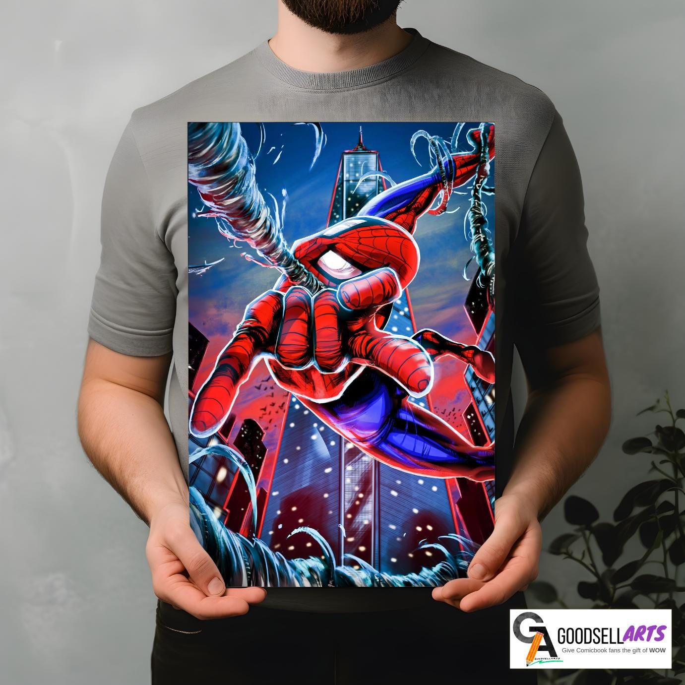Marvel Spider-man Poster | Peter Parker Wall Art | Spider-man Art print | Spider man fan gift | Spider-Man Marvel Wall Art | Spiderverse