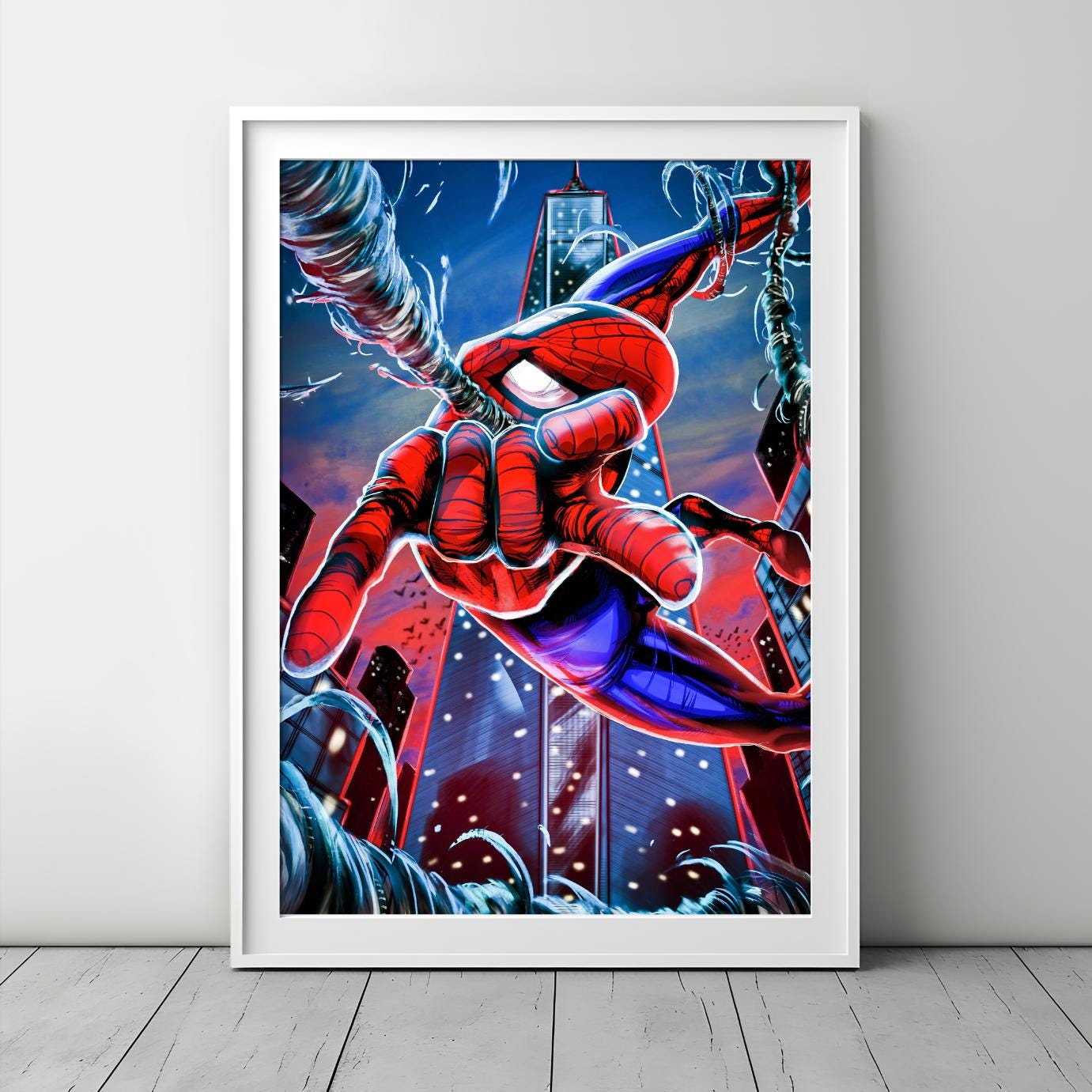 Marvel Spider-man Poster | Peter Parker Wall Art | Spider-man Art print | Spider man fan gift | Spider-Man Marvel Wall Art | Spiderverse
