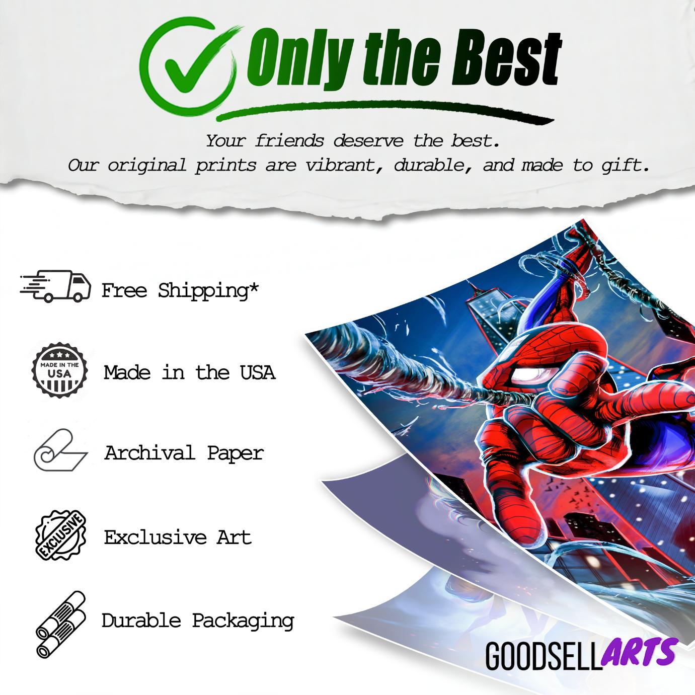 Marvel Spider-man Poster | Peter Parker Wall Art | Spider-man Art print | Spider man fan gift | Spider-Man Marvel Wall Art | Spiderverse
