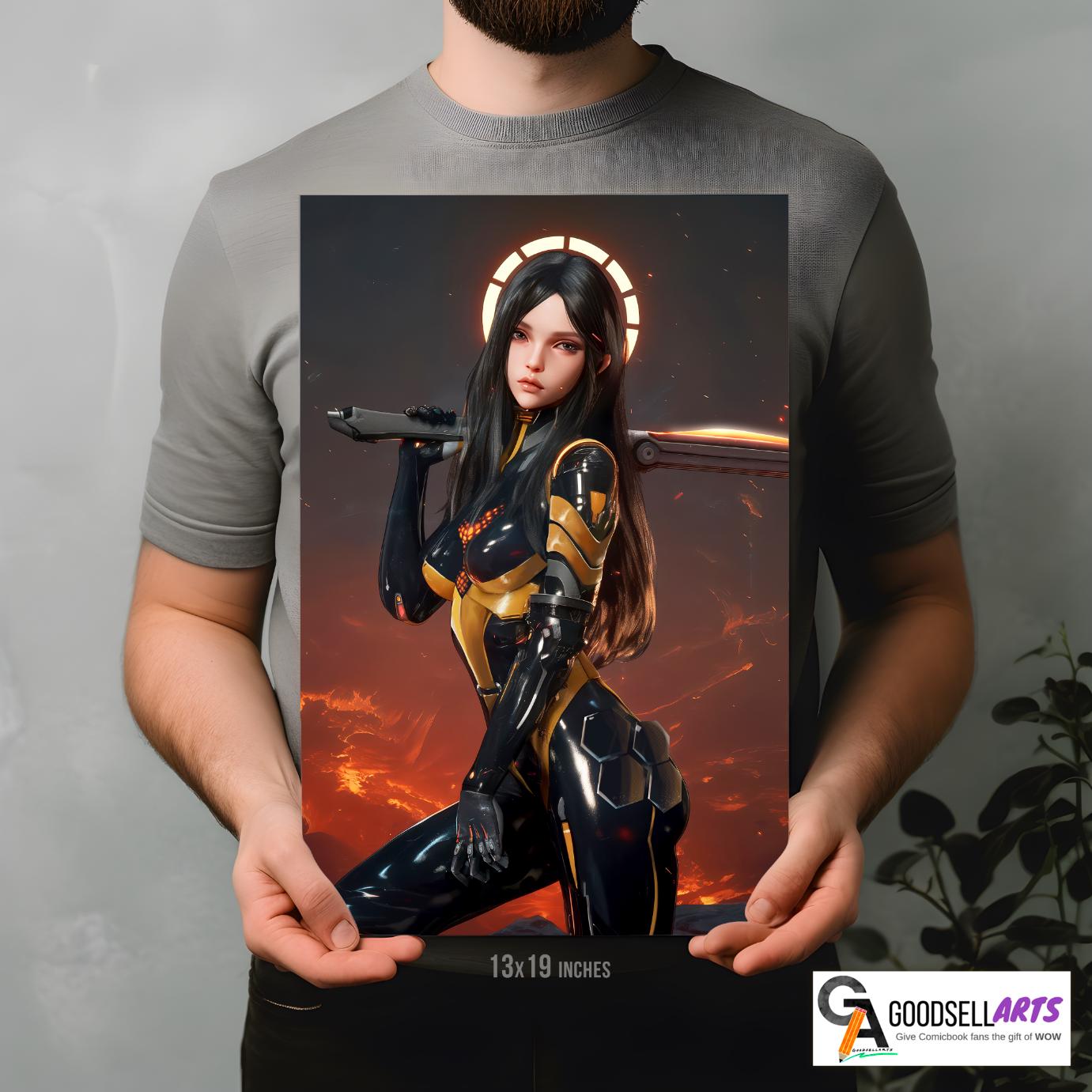 Tachy Stellar Blade Poster, Eve Project art print, Stellar Blade Gaming Gift, Tachy wall art, Gamer room decor, Ps5 Gamer gift, sci-fi gamer