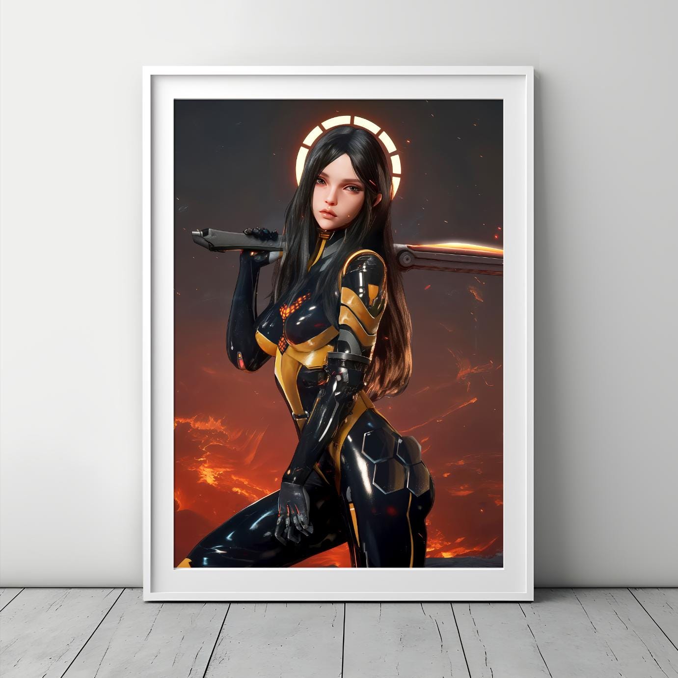 Tachy Stellar Blade Poster, Eve Project art print, Stellar Blade Gaming Gift, Tachy wall art, Gamer room decor, Ps5 Gamer gift, sci-fi gamer