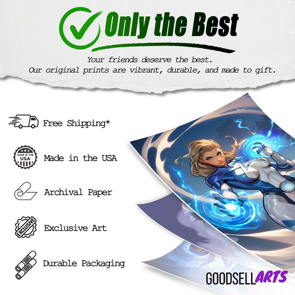 Invisible Woman Poster, Marvel Rivals art print, Sue Storm art print,  Fantastic Four First steps | Game room decor | Video game poster