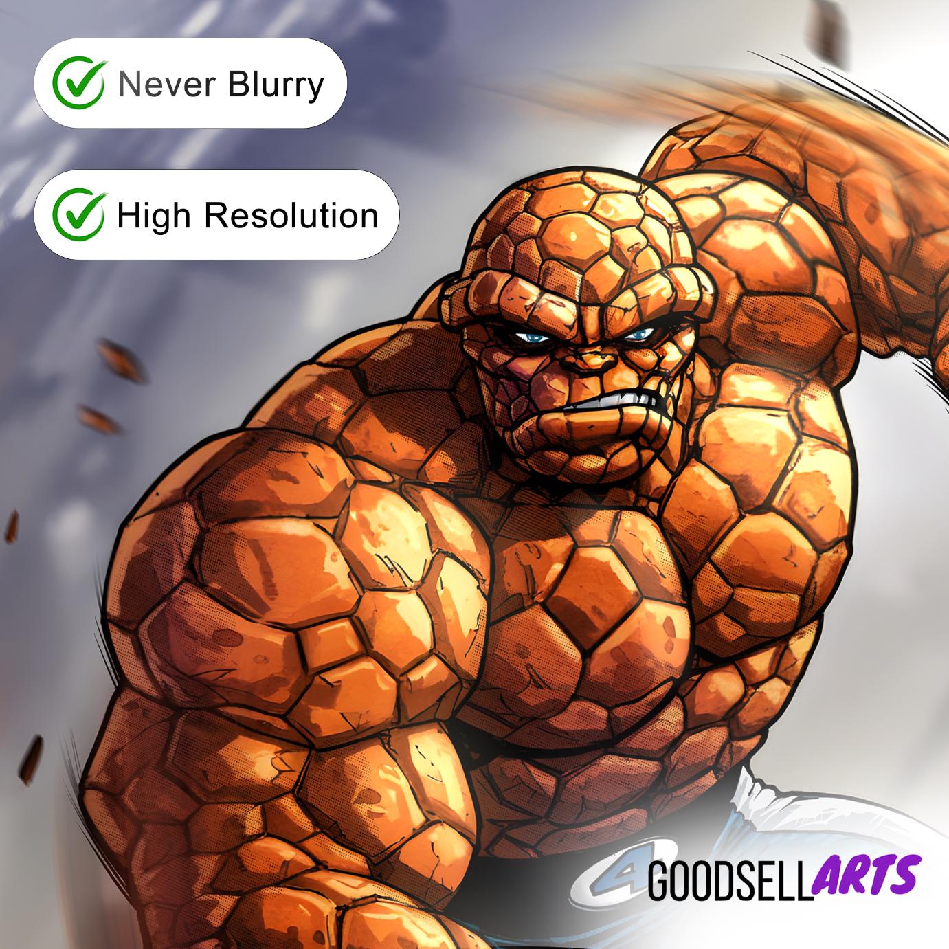 The Thing Poster | Marvel Rivals Poster | Marvel Thing art print | Fantastic Four poster | Game room decor | Video game poster | Ben Grimm