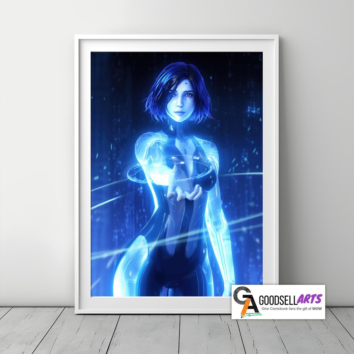 Cortana Halo Poster | Halo Gaming art print, Video Game poster, Master Chief Cortana,  Gamer room decor, Halo Gift, Xbox Halo gamer gift