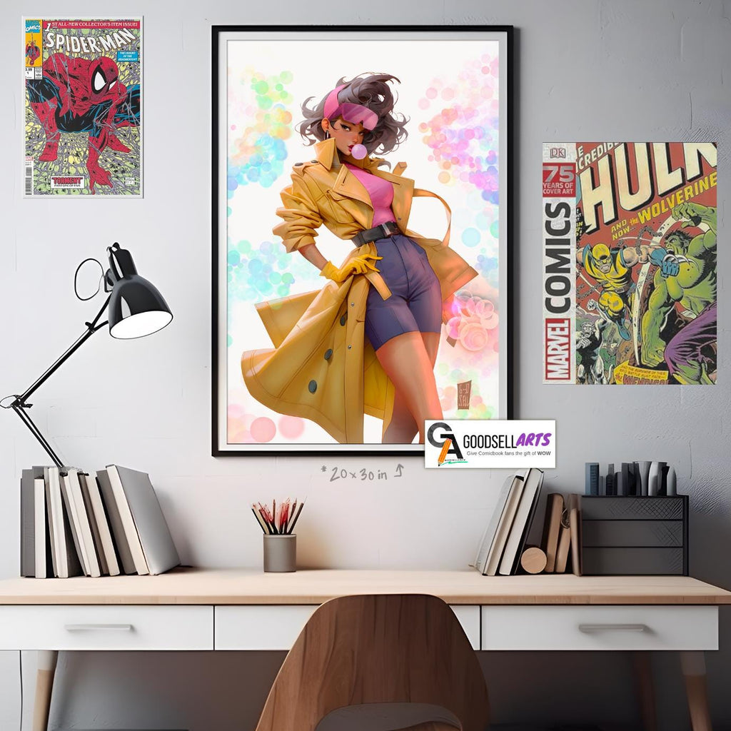 Jubilee X-Men Poster | Marvel X-Men print Jubilee Wall Art | Jubilee X-Men Gift Jubilation Lee print | Marvel Jubilee Illustration X-Men 97
