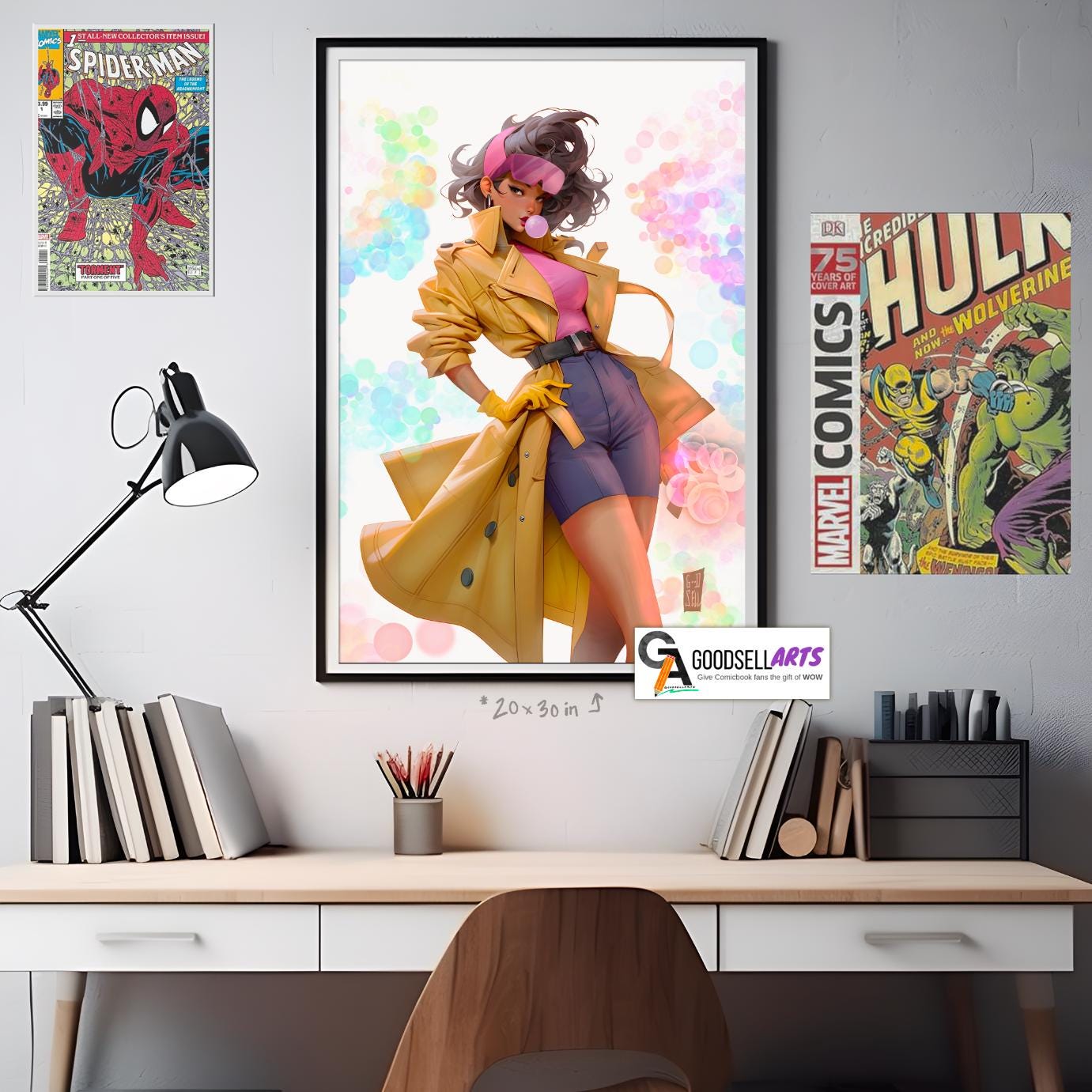 Jubilee X-Men Poster | Marvel X-Men print Jubilee Wall Art | Jubilee X-Men Gift Jubilation Lee print | Marvel Jubilee Illustration X-Men 97