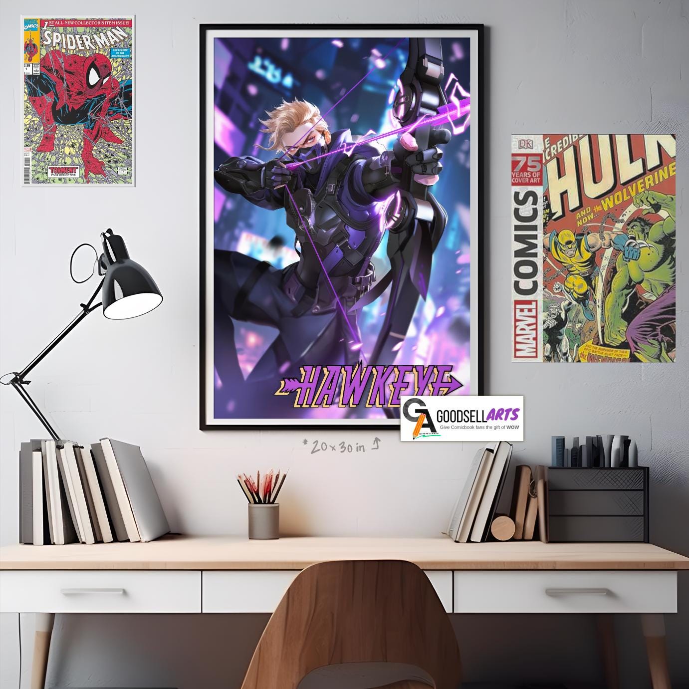 Hawkeye Poster | Marvel Rivals Poster | Video Game poster | Game room decor | Hawkeye Avengers poster | Clint Barton Hawkeye wall art