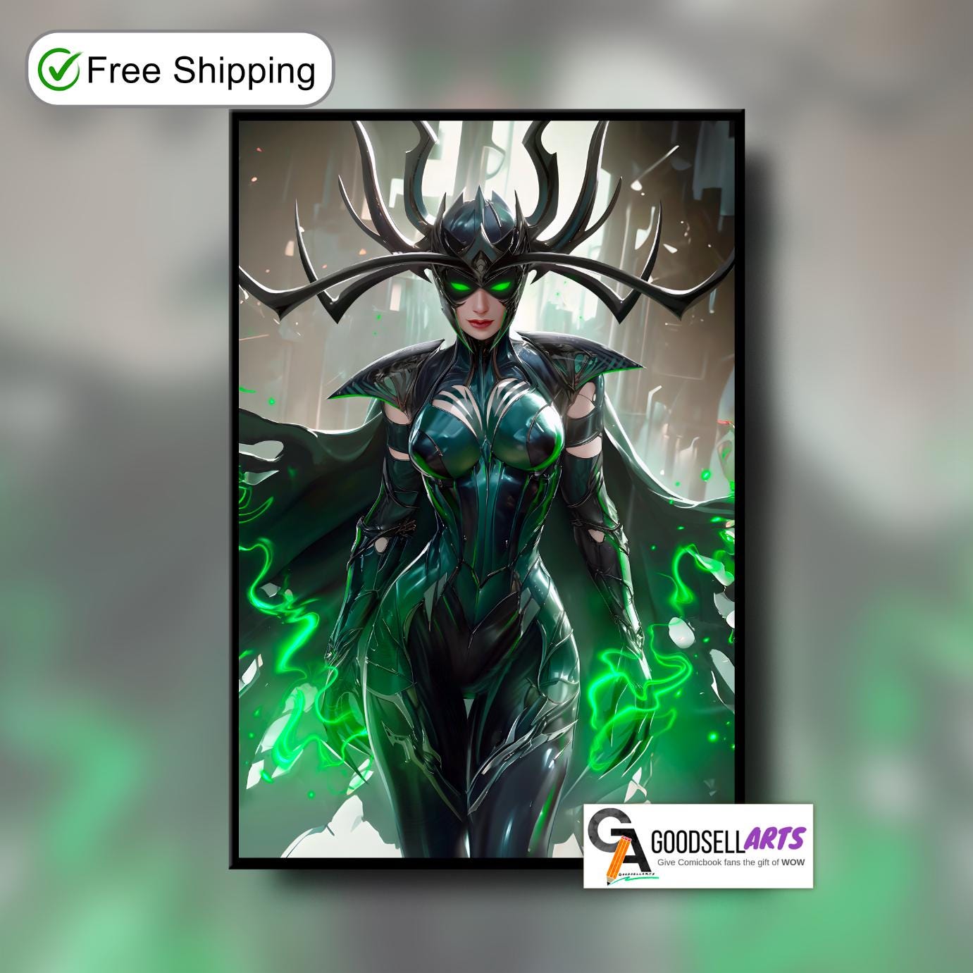 Hela Poster | Marvel Rivals Poster | Thor Hela art print | Hela Thor wall art | Game room decor | Video game poster | Goddess of Death