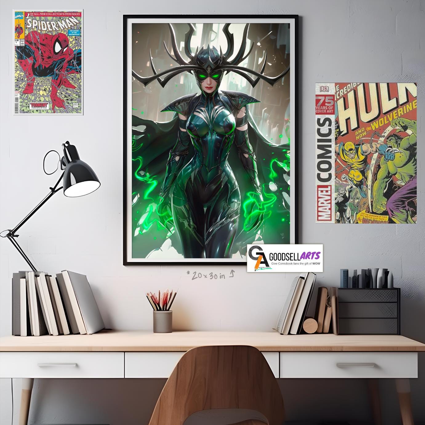 Hela Poster | Marvel Rivals Poster | Thor Hela art print | Hela Thor wall art | Game room decor | Video game poster | Goddess of Death