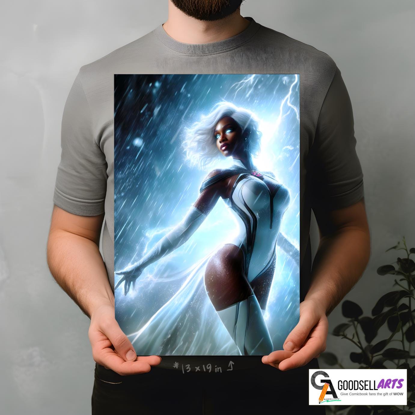 Storm X-Men Poster | Marvel X-Men Storm art print | Storm Wall Art | Storm X-men Gift | Ororo Munroe | Geek room decor | Storm Gift for him