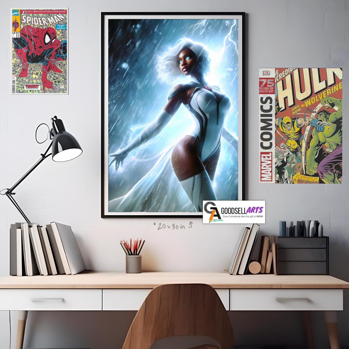 Storm X-Men Poster | Marvel X-Men Storm art print | Storm Wall Art | Storm X-men Gift | Ororo Munroe | Geek room decor | Storm Gift for him