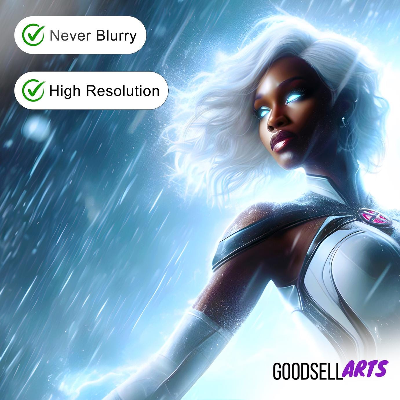 Storm X-Men Poster | Marvel X-Men Storm art print | Storm Wall Art | Storm X-men Gift | Ororo Munroe | Geek room decor | Storm Gift for him