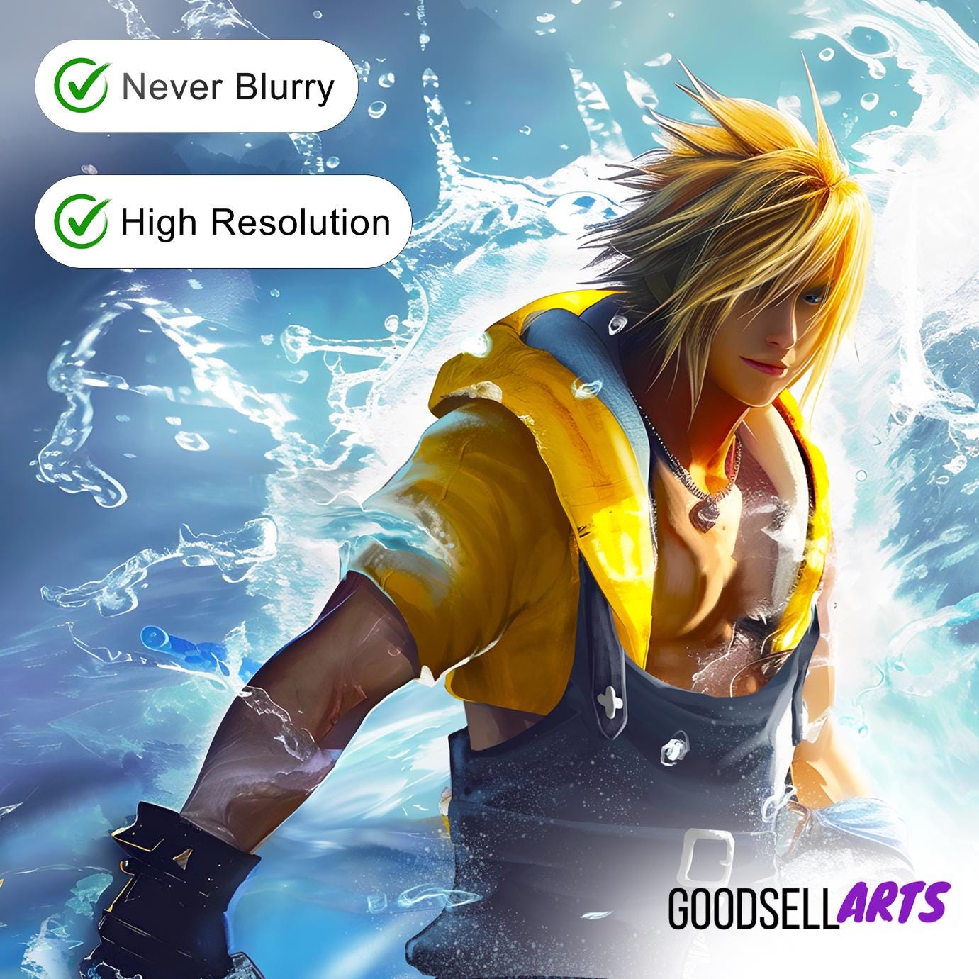 Tidus Final Fantasy Poster | &quot;I&#39;ve been saving this one for you!&quot; | FFX | Gaming Decor | Gamer Gift | Tidus art print | Final Fantasy X