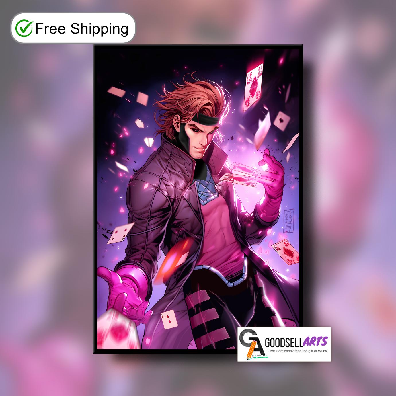 Gambit Poster | Gambit X-men Print | Marvel X-Men | Gambit Wall Art | Gambit X-men Gift | Remy Lebeau