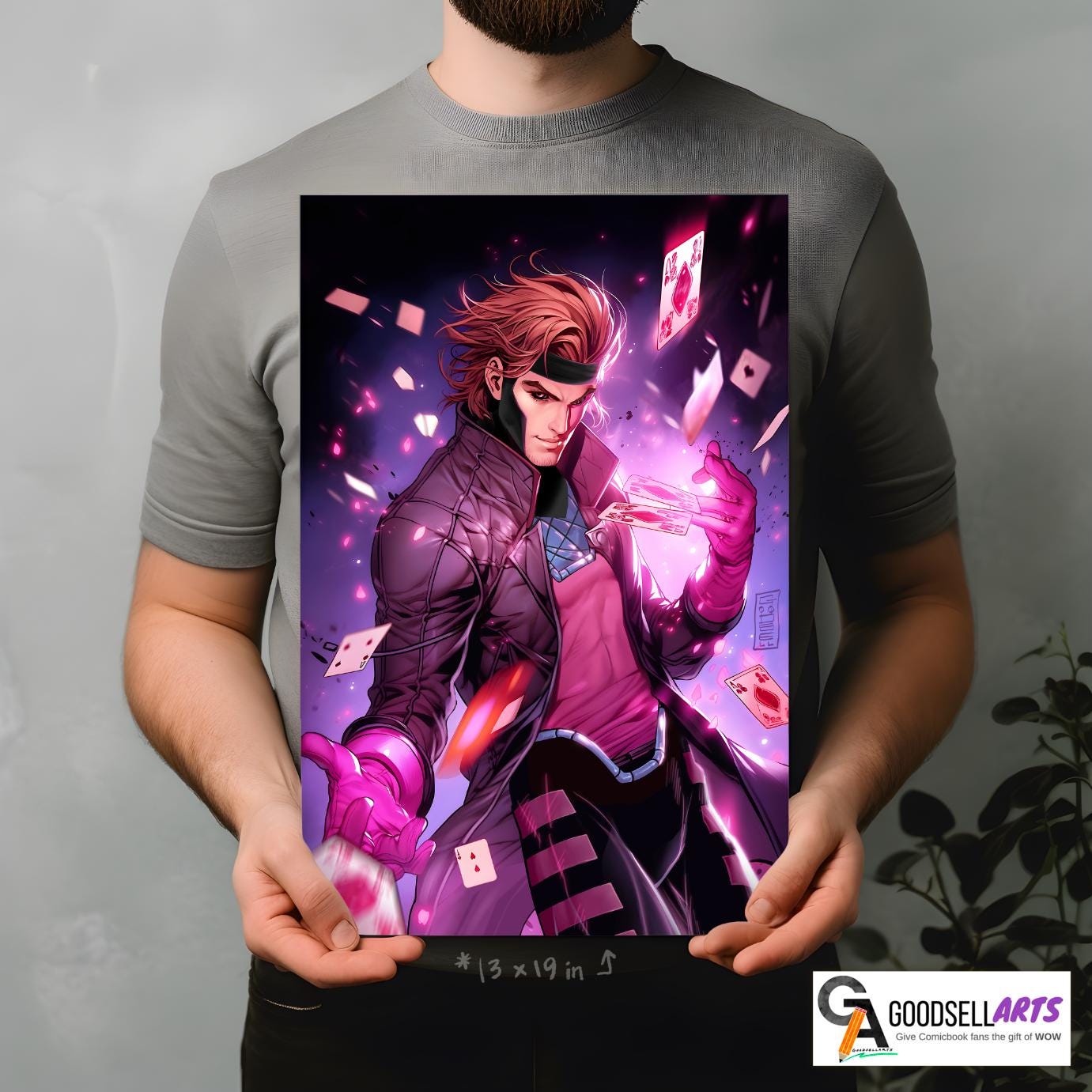 Gambit Poster | Gambit X-men Print | Marvel X-Men | Gambit Wall Art | Gambit X-men Gift | Remy Lebeau