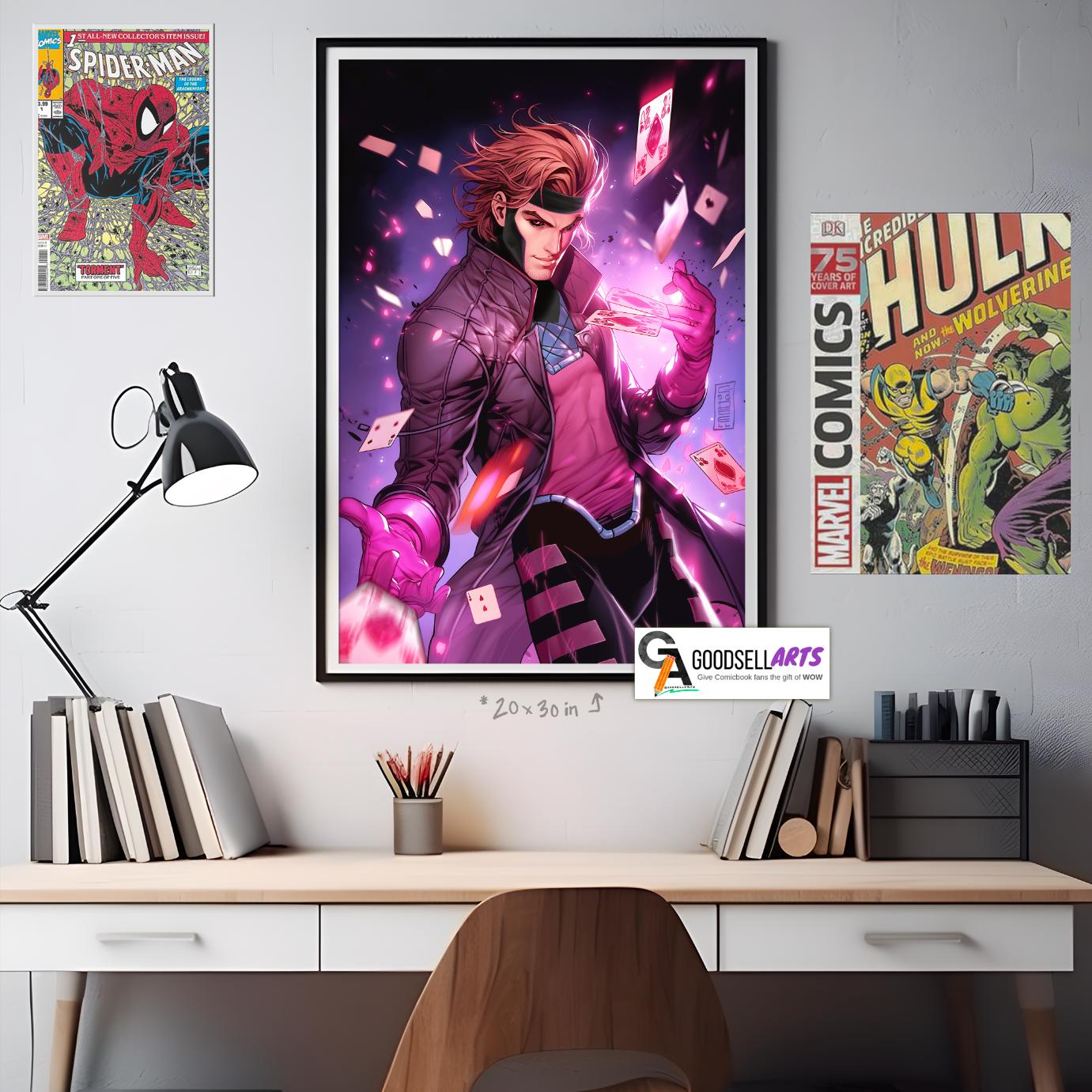 Gambit Poster | Gambit X-men Print | Marvel X-Men | Gambit Wall Art | Gambit X-men Gift | Remy Lebeau