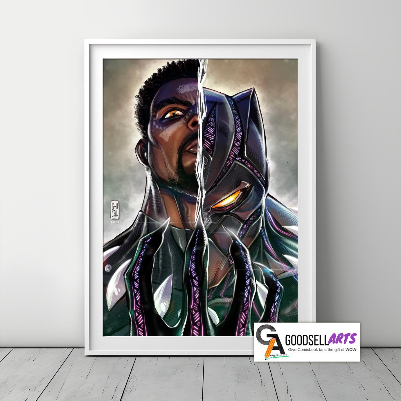 Black Panther Poster Print | Marvel Avengers poster | T&#39;Challa wall art print | Black panther gift | Collectible poster| Wakanda poster