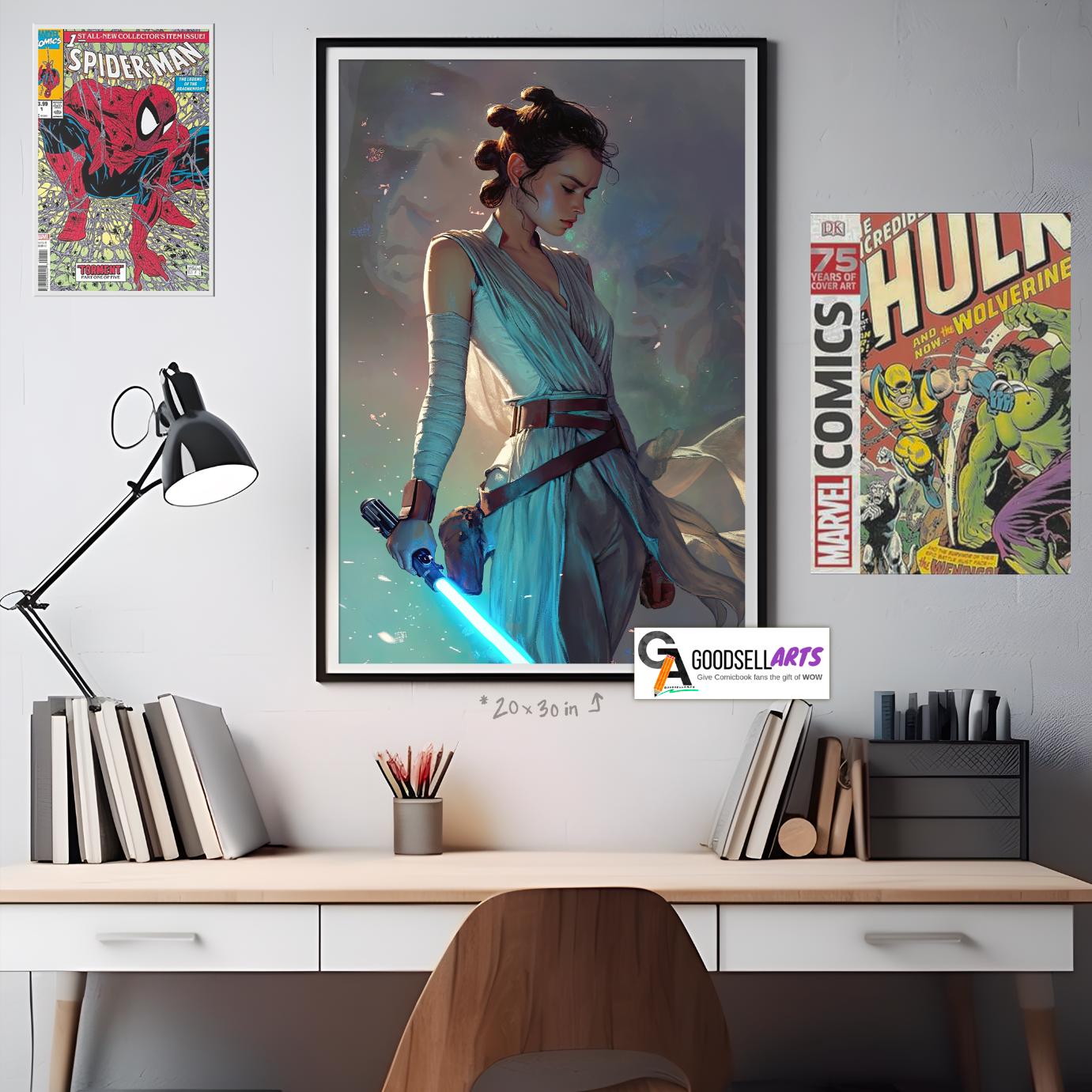 Ray of Light Poster print | Rebel guardian poster | Sci fi movie Space saga | Force of good | Video Game art | Space Knight art