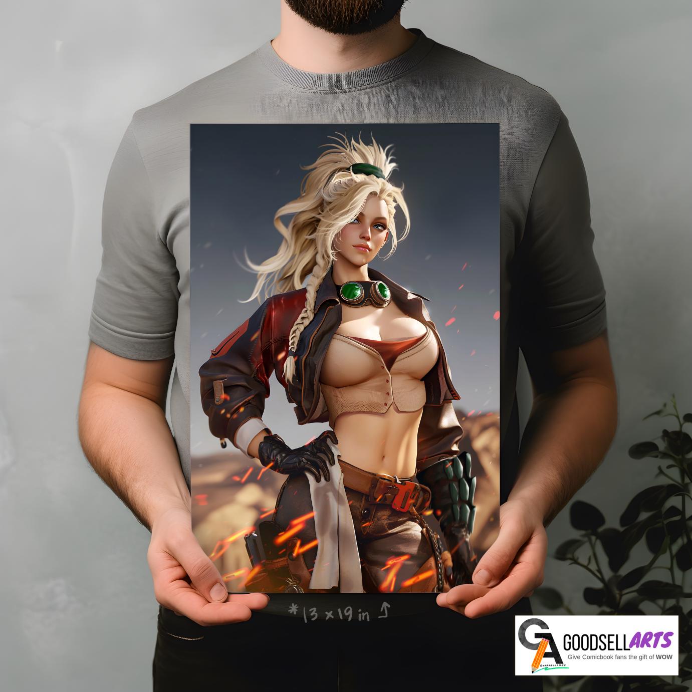 Gemma Monster Hunter Wilds Poster | Video Game Poster | Video Game Art | Little Miss Forge | Game room decor | Gemma Smithy MH Wilds print