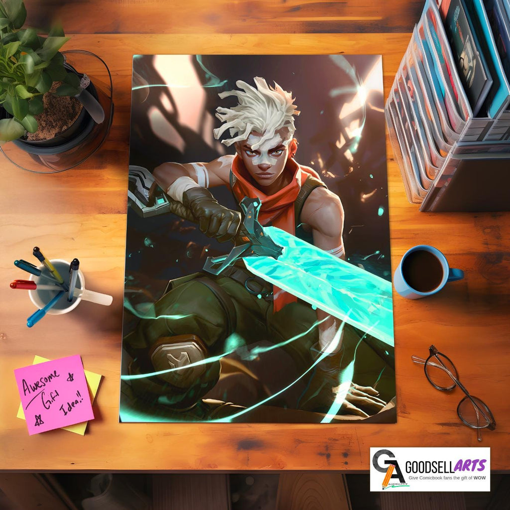 Ekko Arcane Poster Print, League of Legends art, Video Game Poster LoL Anime Art, Ekko Champion, Game room decor, Ekko fan gift