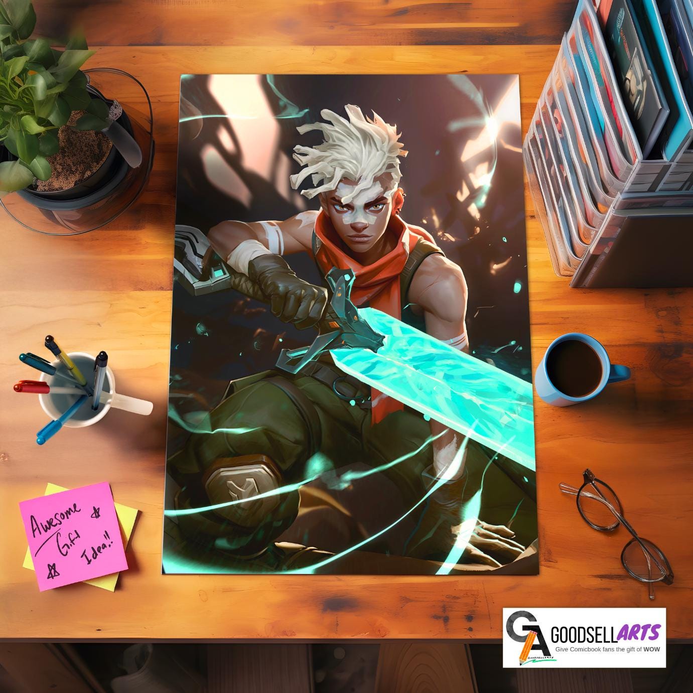 Ekko Arcane Poster Print, League of Legends art, Video Game Poster LoL Anime Art, Ekko Champion, Game room decor, Ekko fan gift