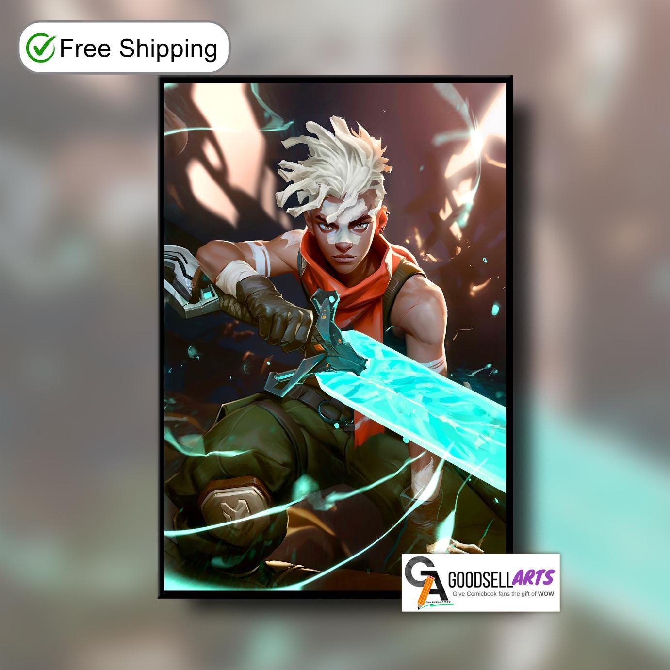 Ekko Arcane Poster Print, League of Legends art, Video Game Poster LoL Anime Art, Ekko Champion, Game room decor, Ekko fan gift