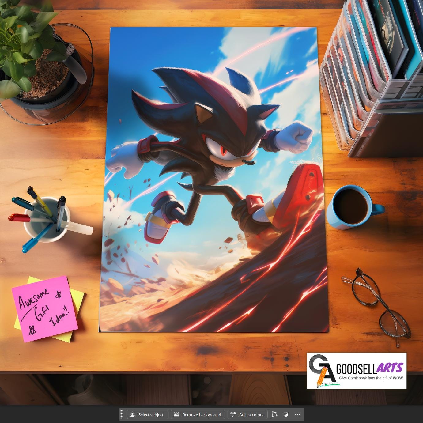 Shadow the Hedgehog Poster | Sonic wall art, Video Game print, Gamer Gift, Gamer Room Decor, Dark Sonic Fan Gift for Sonic fans