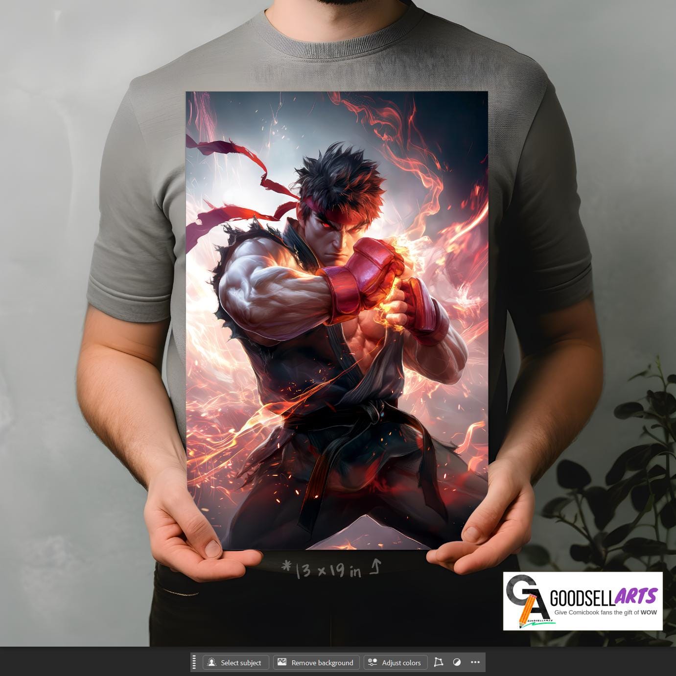 Evil Ryu Street Fighter Poster | Ryu Wall Art | SF6 poster | Ryu Art Print | Street Fighter Game Room Decor | Street Fighter 6 | Gamer GIft