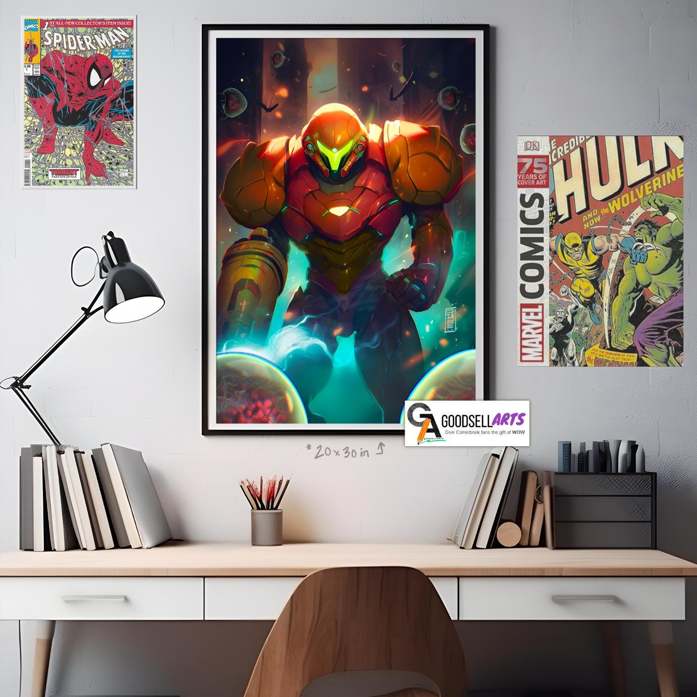 Metroid Samus Poster | Samus Aran Metroid art print | Video Game Wall Art | Nintendo Metroid gift | Nintendo Samus Art