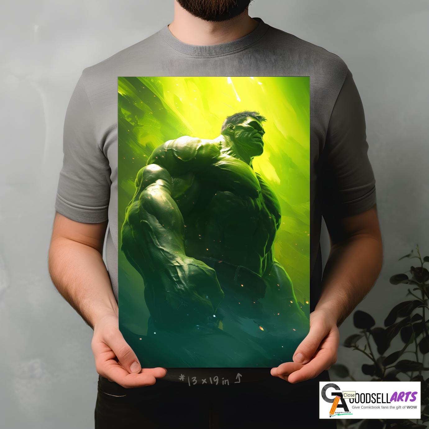 Incredible Hulk Poster | Avengers Hulk Fan Art | Bruce Banner Print | Collectible Hulk Game Room Decor | Avengers Hulk wall art