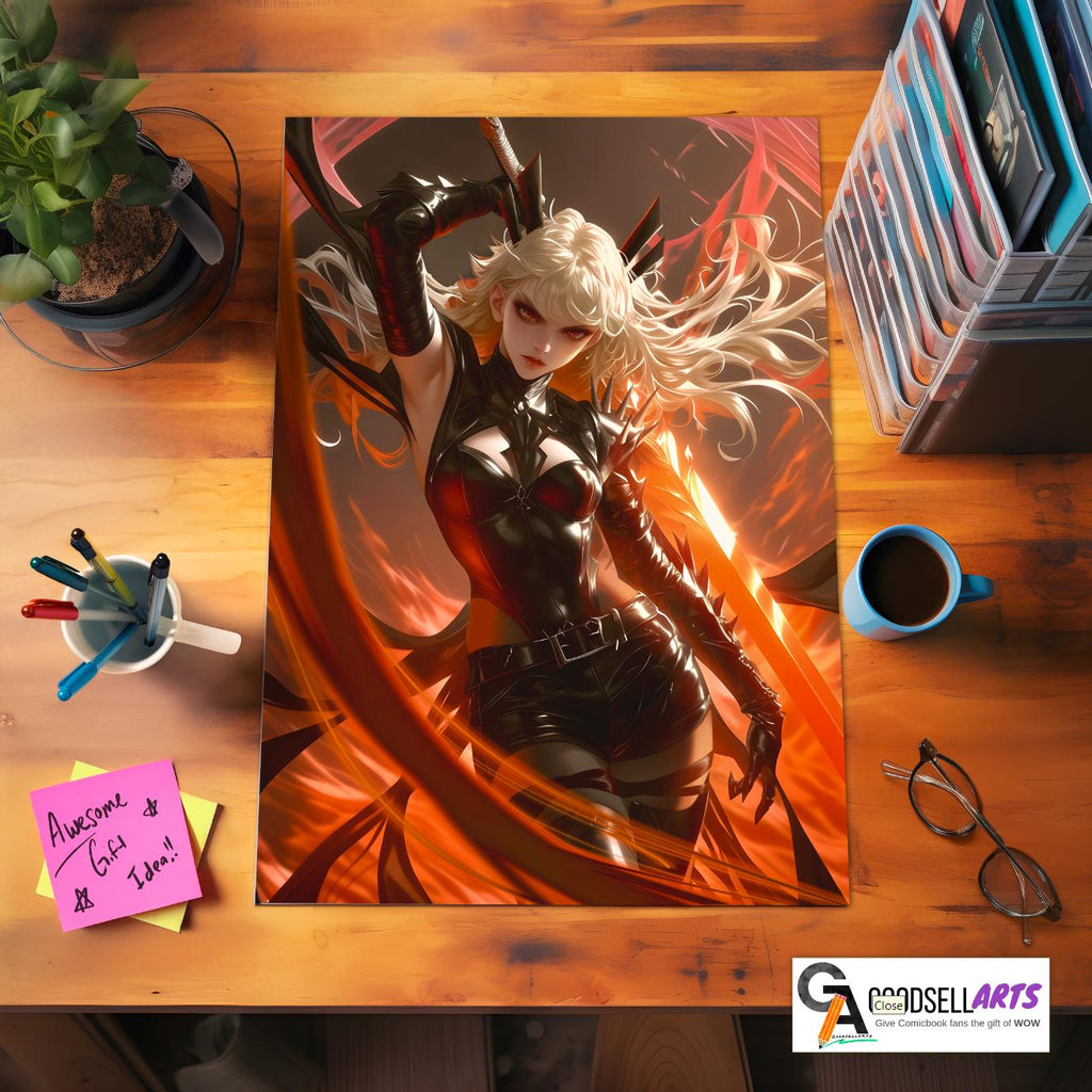 Magik Marvel Rivals Poster print, Magik X-Men wall art, Comic book decor, Superhero wall art, Ilyana Rasputin, Marvel gift for X-men fans