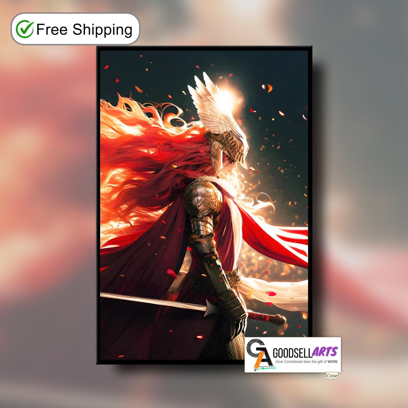 Malenia Elden Ring Poster |  Video game poster | Gaming Poster | Elden ring print | Malenia blade of Miquella | Game room decor