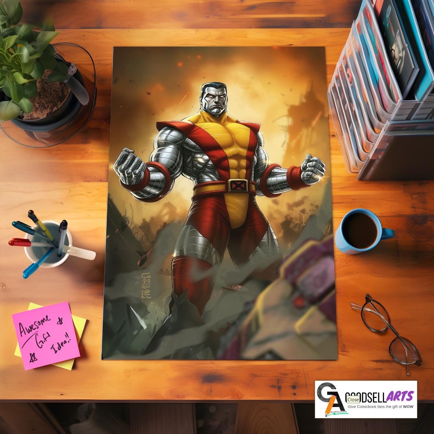 Colossus X-men Poster, Marvel wall art print, Comic book art, Colossus X-men Gift, Peter Rasputin, Marvel game room decor, Classic X-men