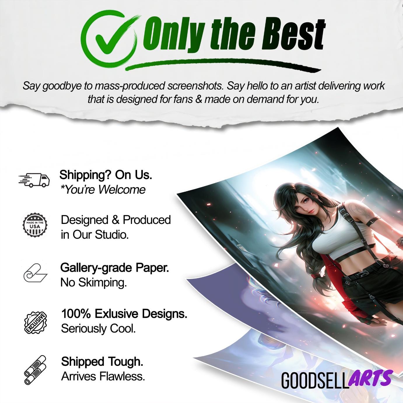 Tifa Final Fantasy 7 Poster Print, FF7 Game Decor, Tifa Lockhart art, Gamer Gift Game Room Decor, Tifa Fan Gift,