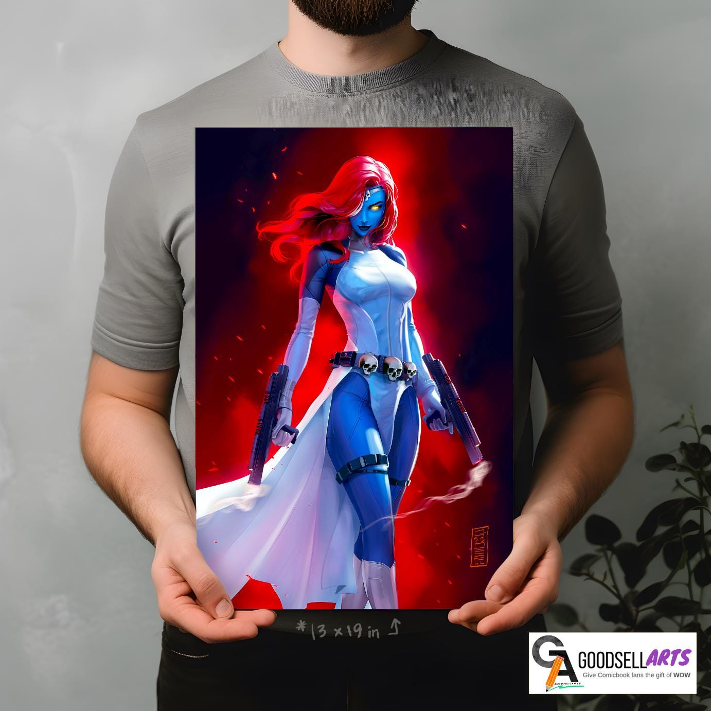 Mystique X-men Poster | X-Men print | Raven Darkholme | Mystique Wall Art  | Marvel X-men Gift