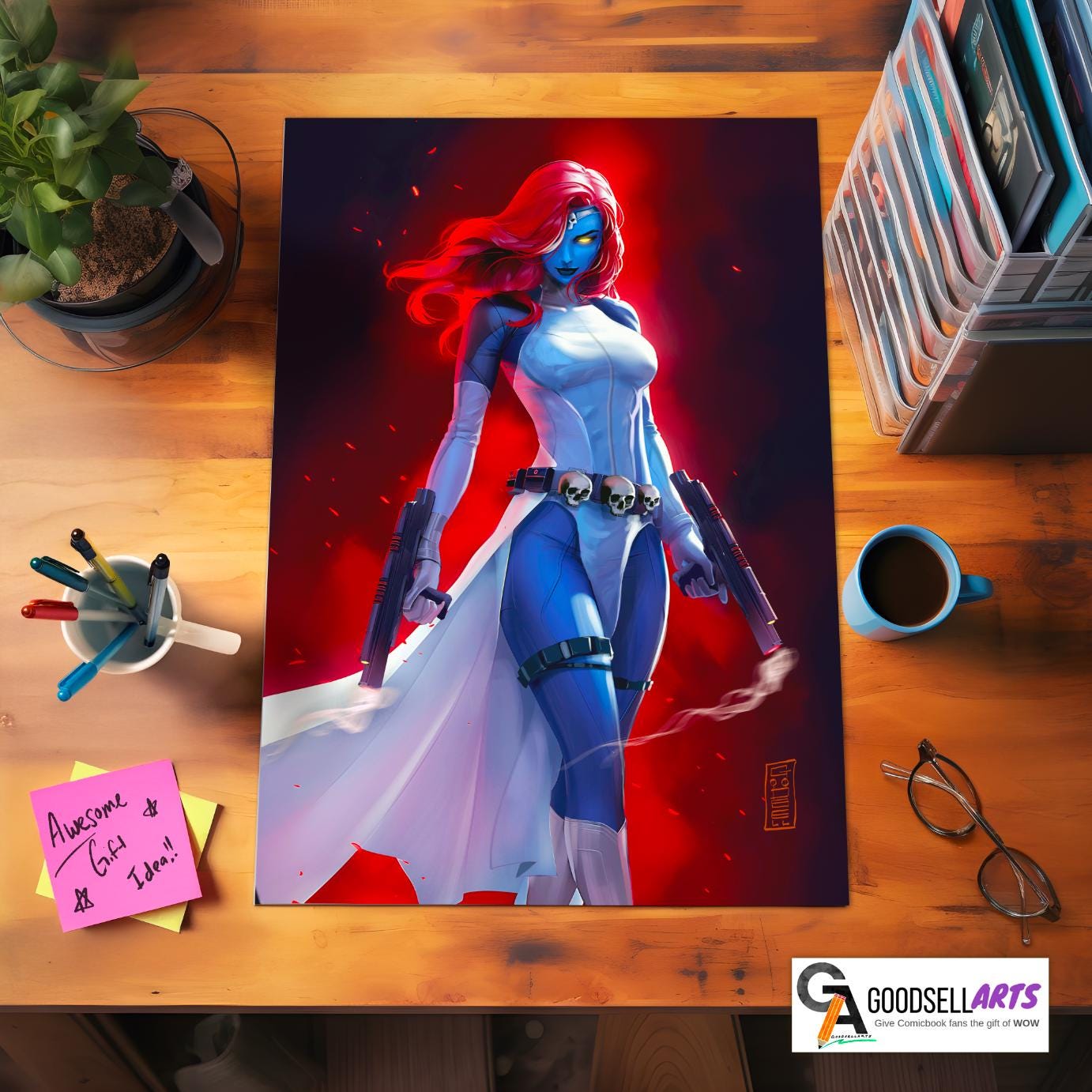 Mystique X-men Poster | X-Men print | Raven Darkholme | Mystique Wall Art  | Marvel X-men Gift