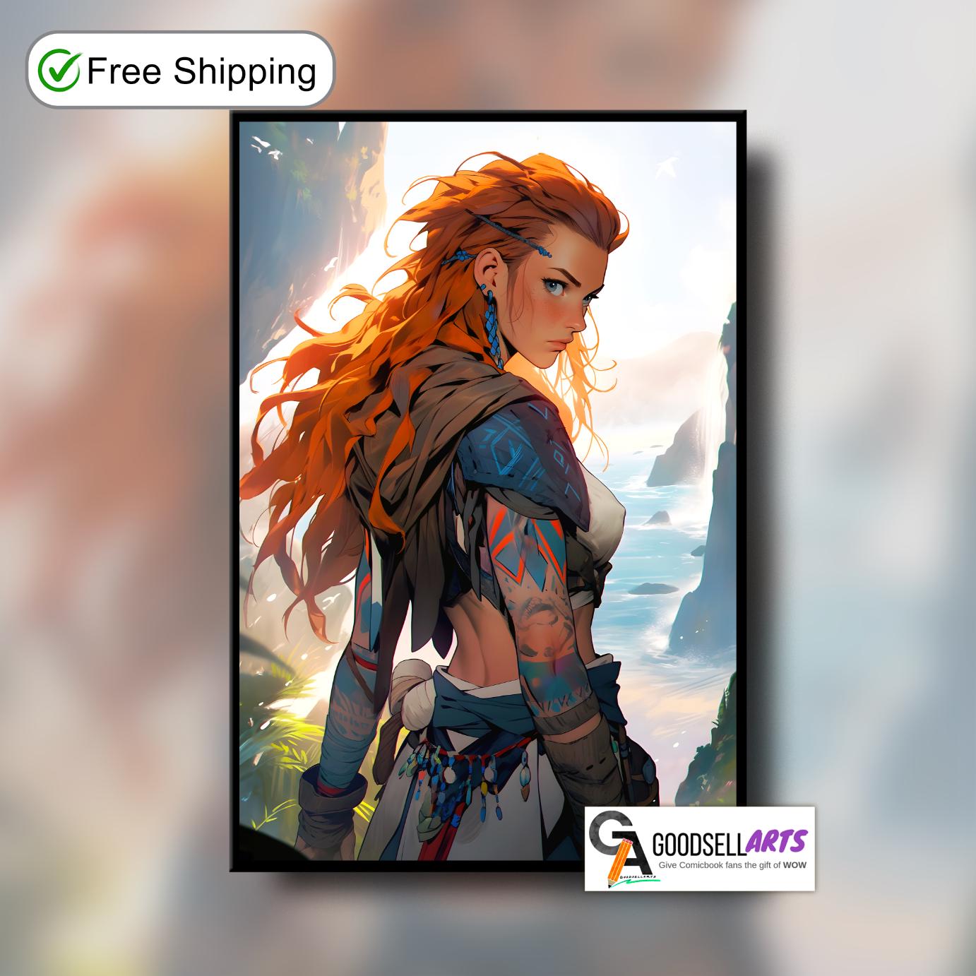 Aloy Poster | Horizon Zero Dawn Poster | Gaming Decor | Forbidden West Poster | Video game poster | Gaming gift | Aloy art print