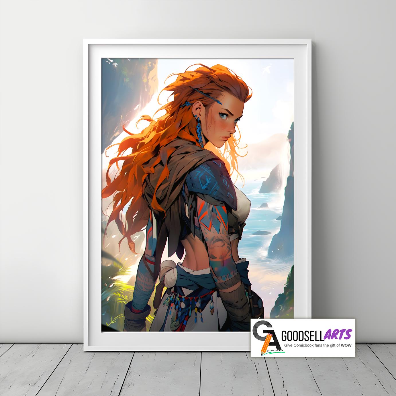 Aloy Poster | Horizon Zero Dawn Poster | Gaming Decor | Forbidden West Poster | Video game poster | Gaming gift | Aloy art print