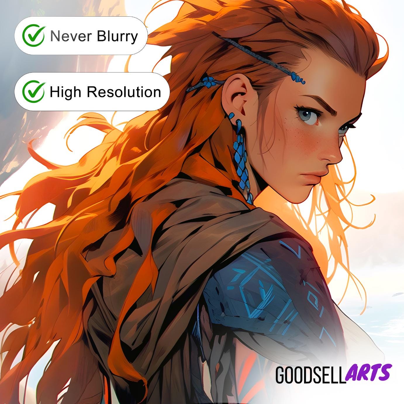 Aloy Poster | Horizon Zero Dawn Poster | Gaming Decor | Forbidden West Poster | Video game poster | Gaming gift | Aloy art print